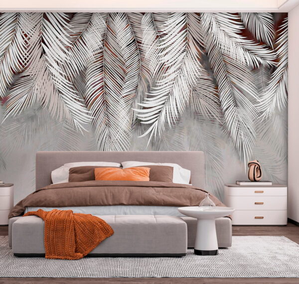 White feather on a gray surface