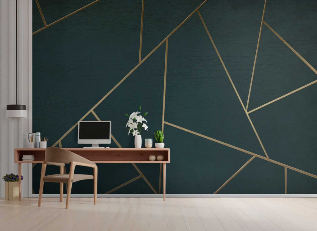 Abstract teal lines intersecting gracefully Abstract teal lines intersecting gracefully