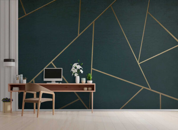 Abstract teal lines intersecting gracefully Abstract teal lines intersecting gracefully