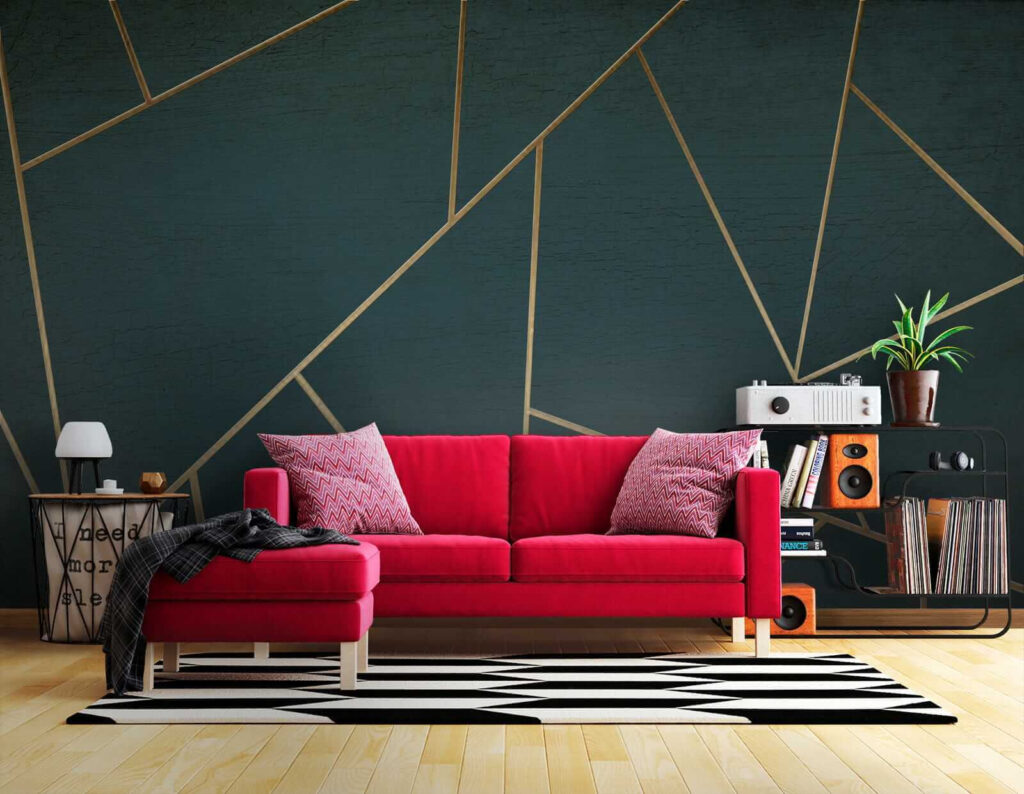 Abstract teal lines intersecting gracefully Abstract teal lines intersecting gracefully