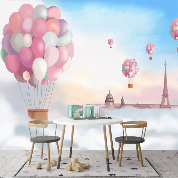 Eine Gruppe von Luftballons schwebt in den Himmel Eine Gruppe von Luftballons schwebt in den Himmel