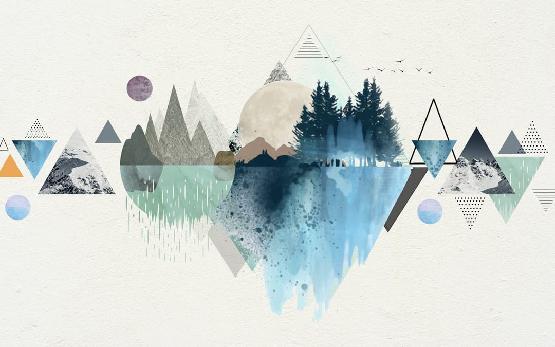 u46550p - Wasser und Bäume in einer Landschaft - tegory