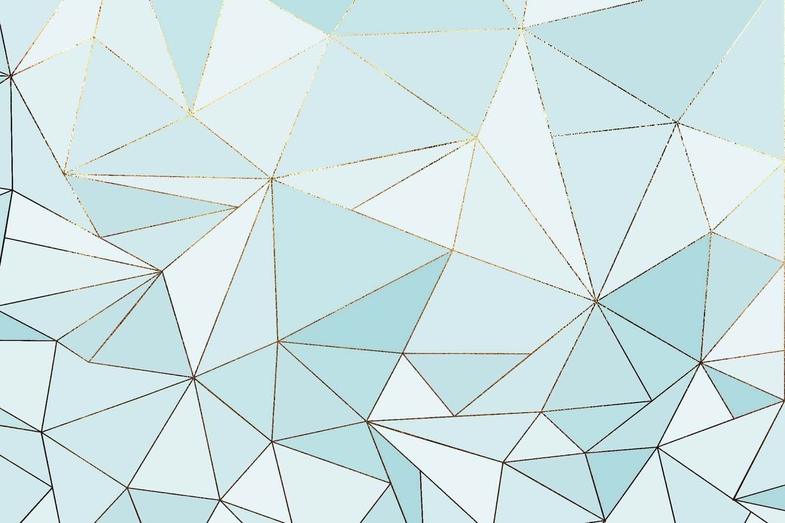 u46444p - Blaues und weißes Dreiecksmuster - tegory