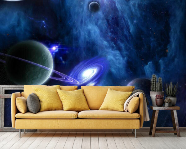 Planeten im Weltraum mit Planeten und Sternen Planeten im Weltraum mit Planeten und Sternen