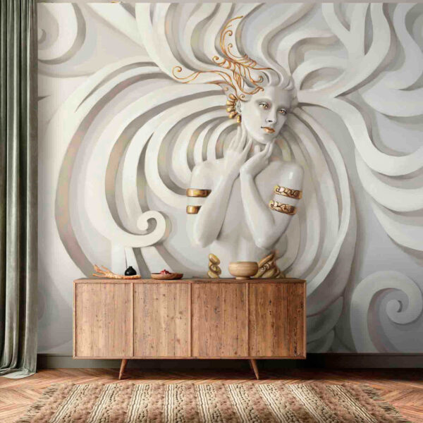 Swirling Elegance in Mythical Embrace