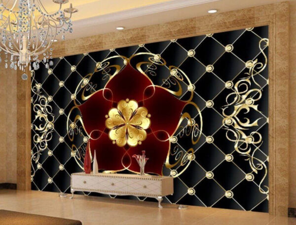 Elegantes florales Design auf schwarzem Hintergrund Elegantes florales Design auf schwarzem Hintergrund