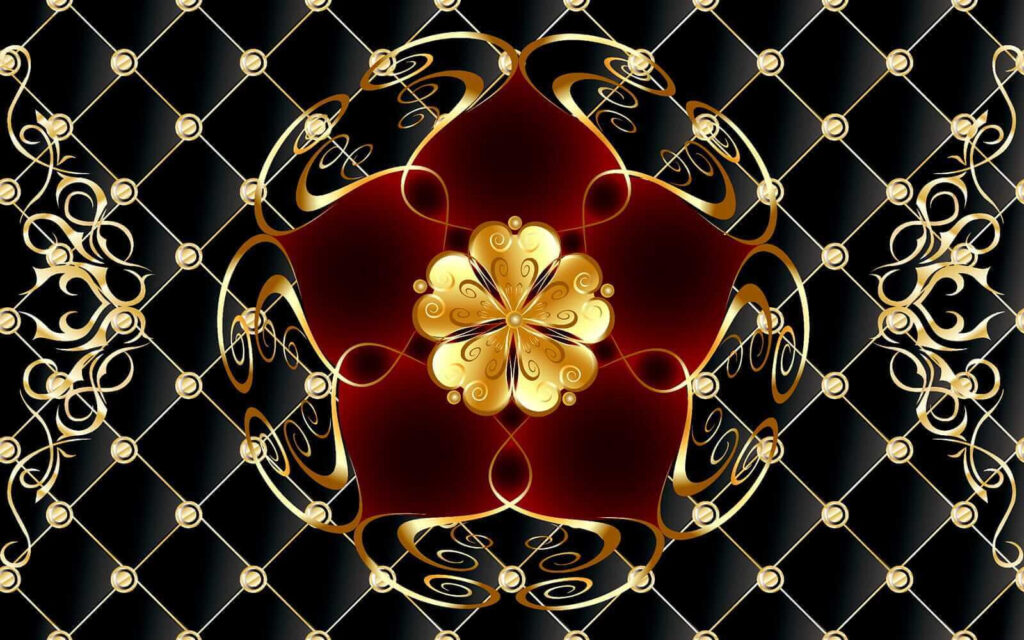 Elegantes florales Design auf schwarzem Hintergrund Elegantes florales Design auf schwarzem Hintergrund