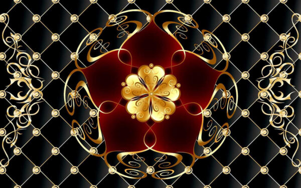 Elegantes florales Design auf schwarzem Hintergrund Elegantes florales Design auf schwarzem Hintergrund