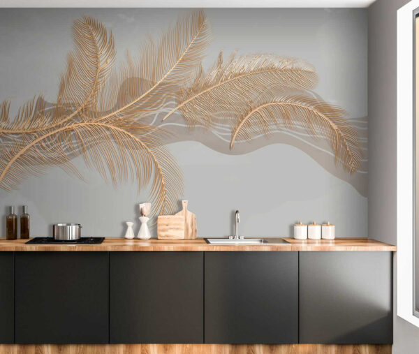 Elegante Metallic-Feder-Illustration Elegante Metallic-Feder-Illustration