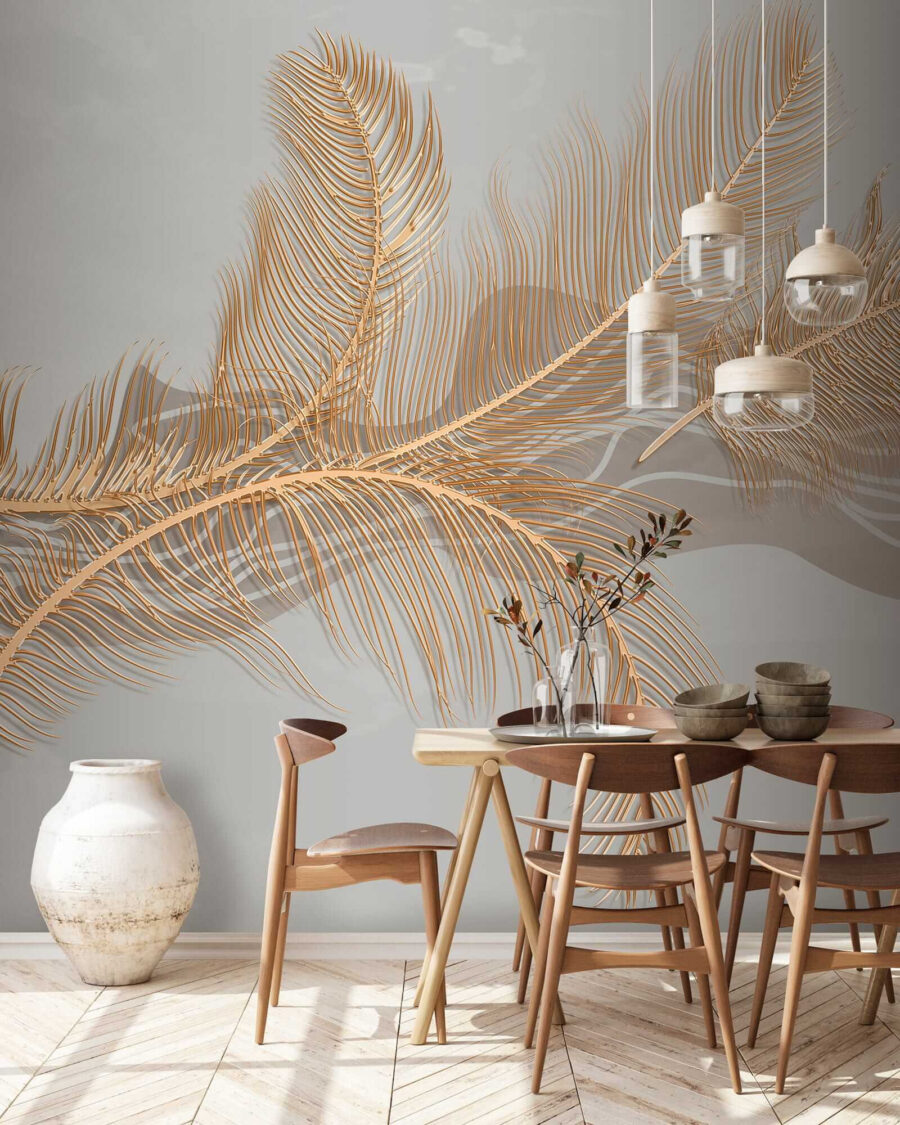 Elegante Metallic-Feder-Illustration