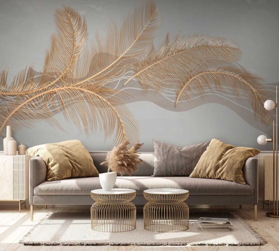 Elegante Metallic-Feder-Illustration