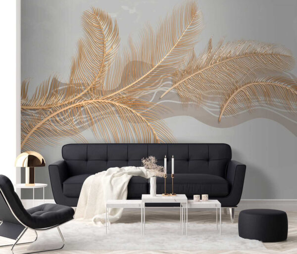 Elegante Metallic-Feder-Illustration Elegante Metallic-Feder-Illustration