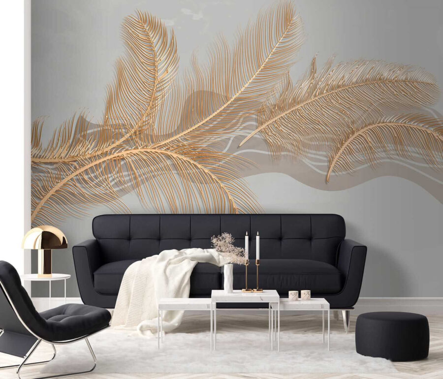 Elegante Metallic-Feder-Illustration