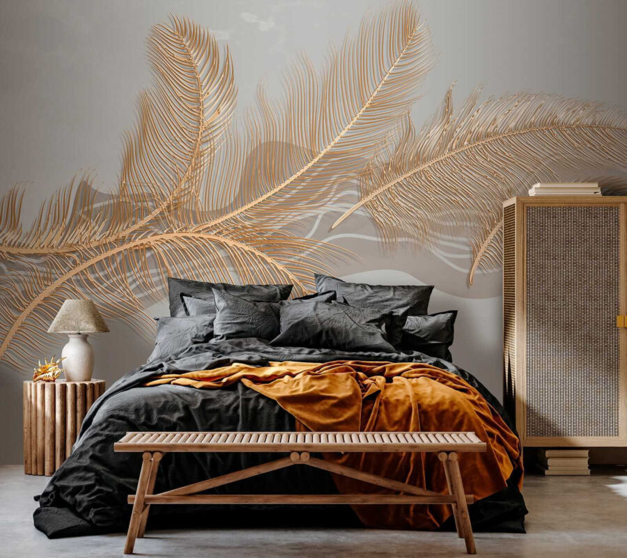 Elegante Metallic-Feder-Illustration