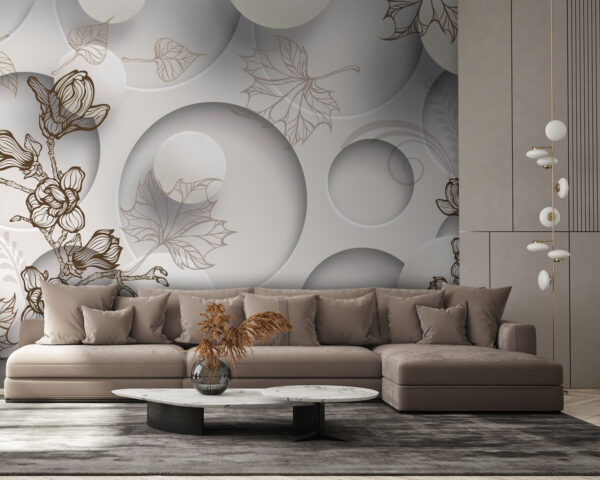 Tapete mit Kreisen und Blumen u40267pig58 600x480 - Tapete mit Kreisen und Blumen - tegory