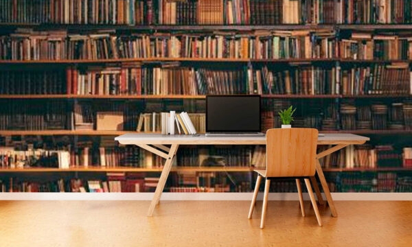 Großes Bücherregal voller Bücher Großes Bücherregal voller Bücher