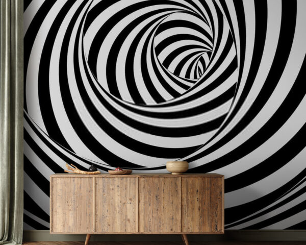 Schwarz-weißes Spiralmuster Schwarz-weißes Spiralmuster