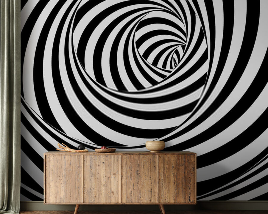 Schwarz-weißes Spiralmuster Schwarz-weißes Spiralmuster