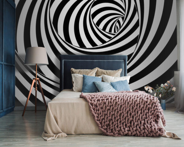 Schwarz-weißes Spiralmuster Schwarz-weißes Spiralmuster