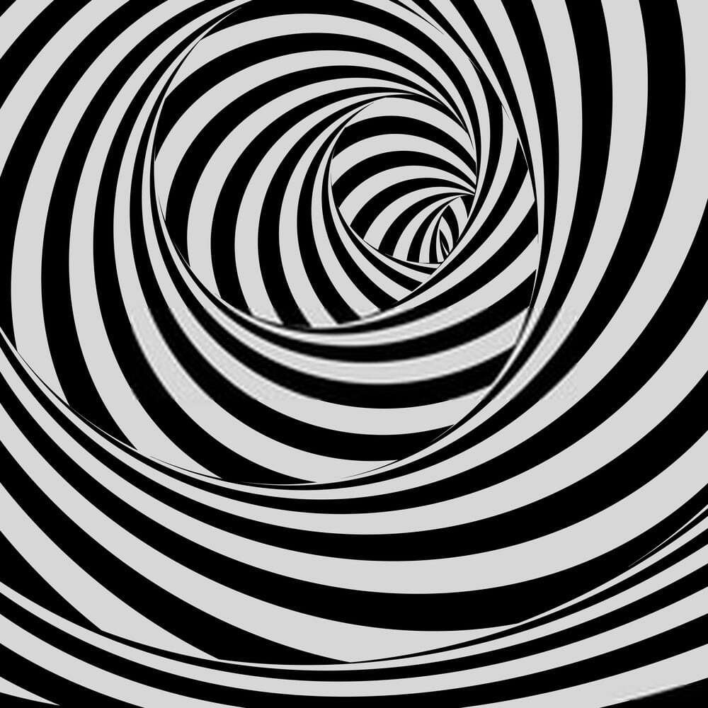 Schwarz-weißes Spiralmuster Schwarz-weißes Spiralmuster