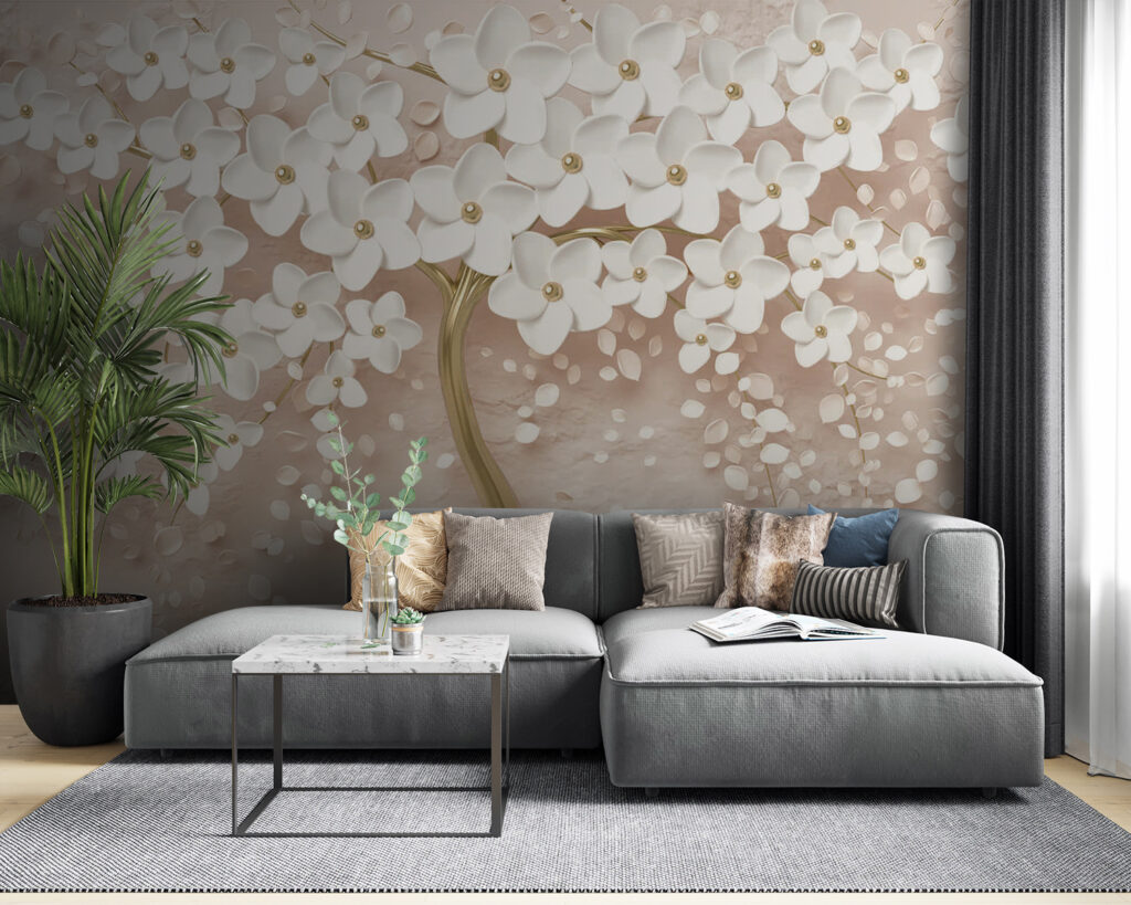 Elegant White Flowers in Elegant Vase