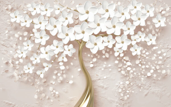 Elegante weiße Blumen in eleganter Vase Elegante weiße Blumen in eleganter Vase