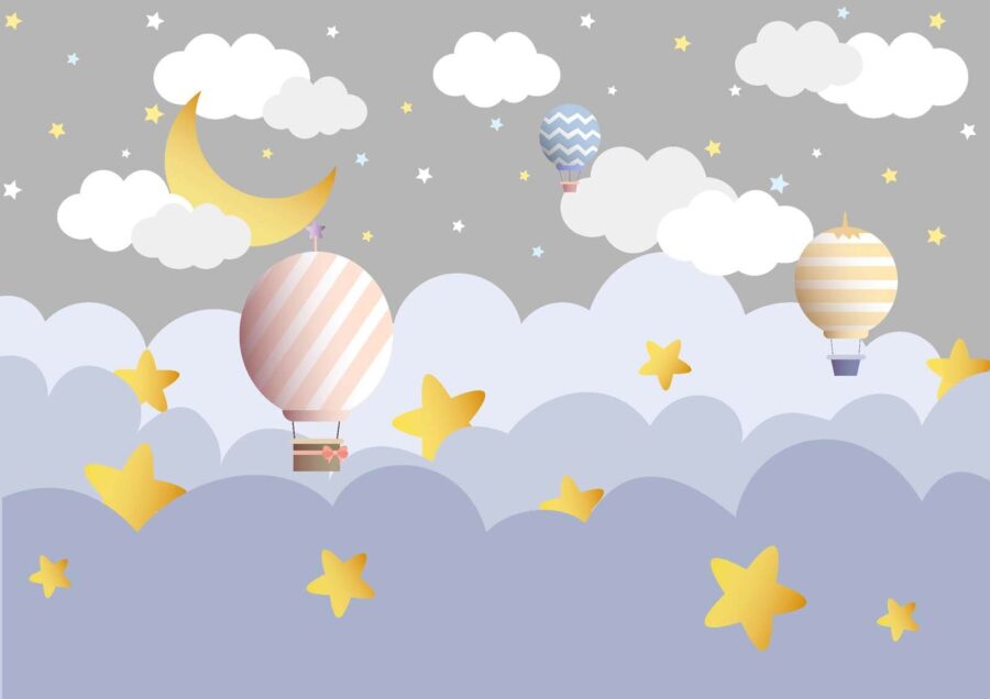 Gruppe von Heißluftballons in den Himmel