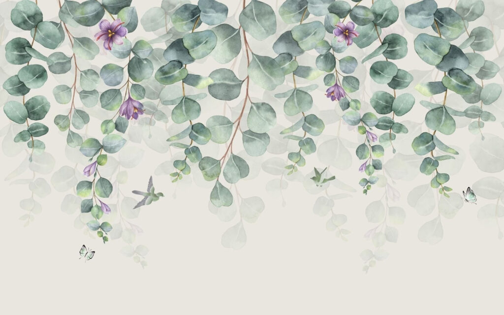 Zarte Blumen und lebhaftes Laub Zarte Blumen und lebhaftes Laub