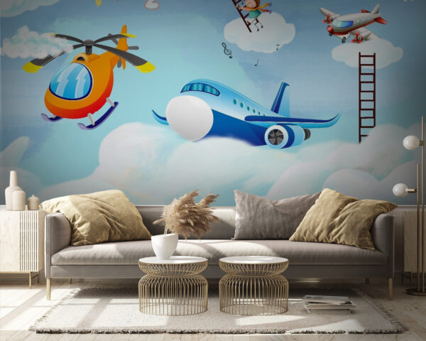 Cartoon-Flugzeuge am Himmel Cartoon-Flugzeuge am Himmel