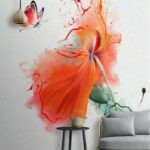 Fototapeten Schmetterling auf einer Blume