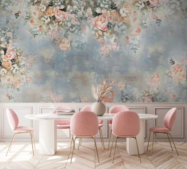Malerei von Blumen und Blättern Malerei von Blumen und Blättern