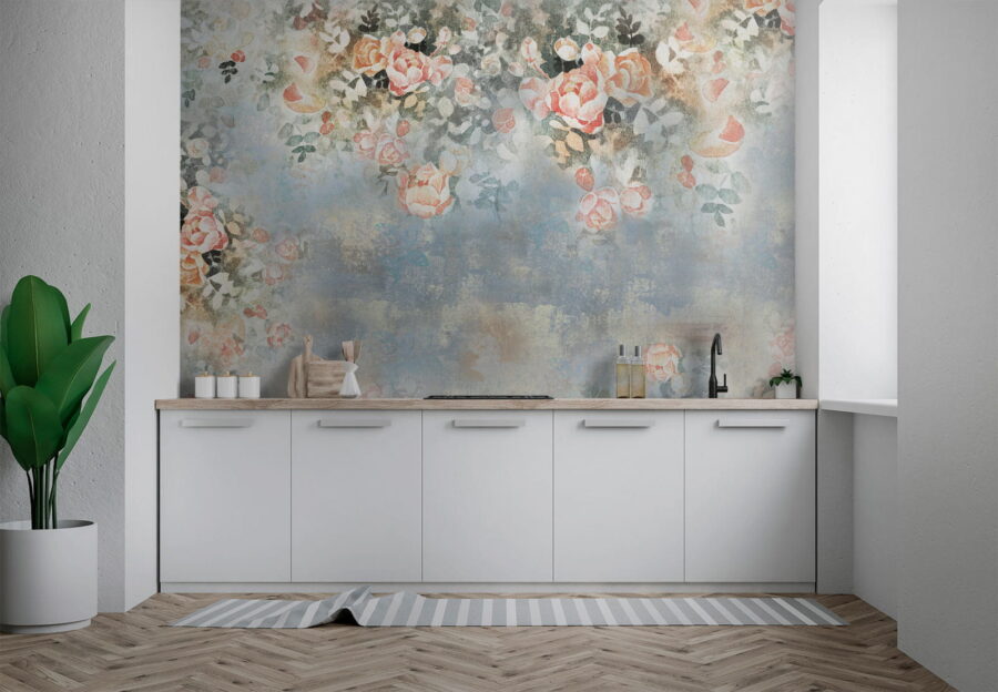 Malerei von Blumen und Blättern Malerei von Blumen und Blättern