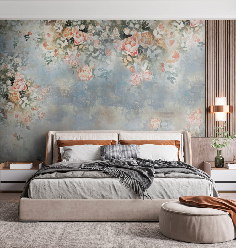 Malerei von Blumen und Blättern Malerei von Blumen und Blättern