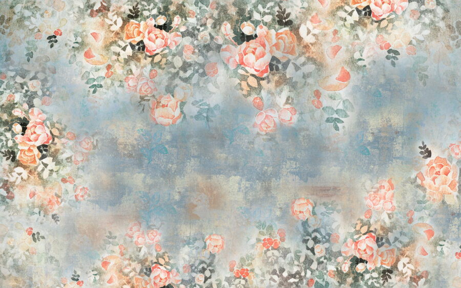 Malerei von Blumen und Blättern Malerei von Blumen und Blättern