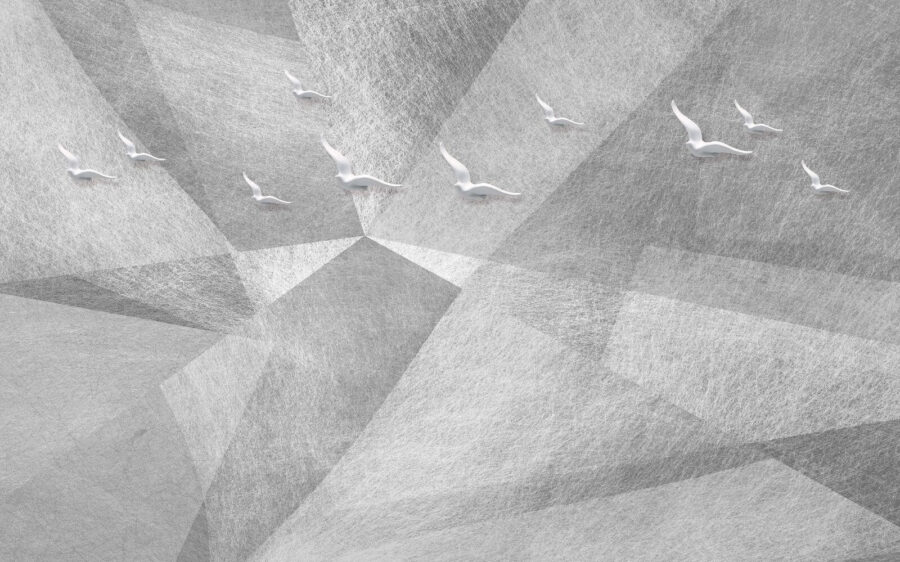 Gruppe von Vögeln fliegen in den Himmel