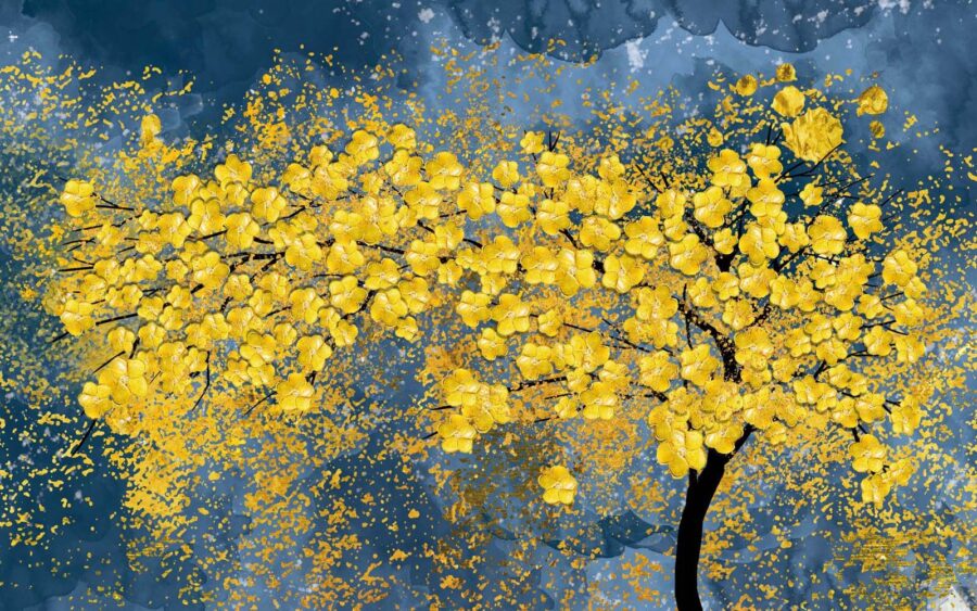Baum mit gelben Blättern