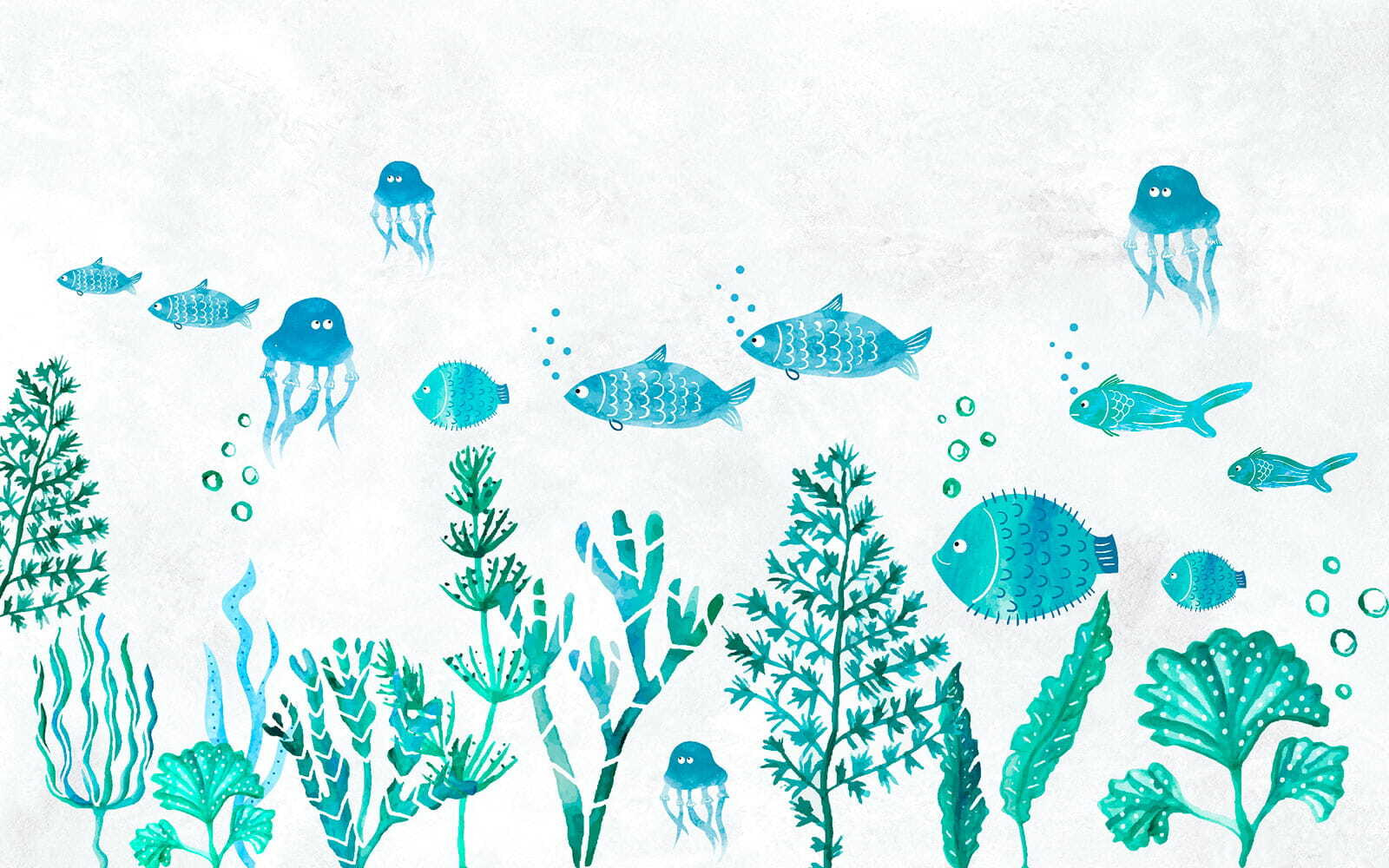 Eine Gruppe von Fischen und Quallen u32524p - Eine Gruppe von Fischen und Quallen - tegory