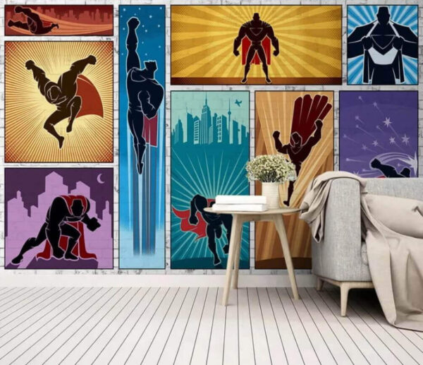 Sammlung von Superheldenpostern Sammlung von Superheldenpostern