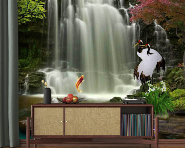 Wasserfall mit Vögeln und Fischen u30626pig20 600x480 - Wasserfall mit Vögeln und Fischen - tegory