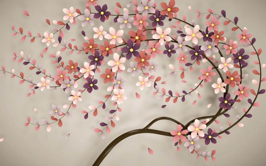 Baum mit Blumen darauf