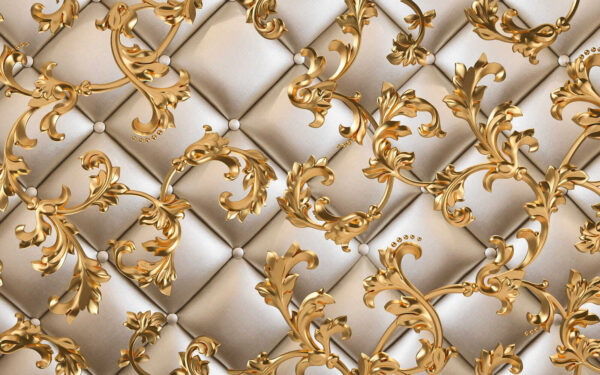 Opulent gemustertes Metallic-Dekor Opulent gemustertes Metallic-Dekor