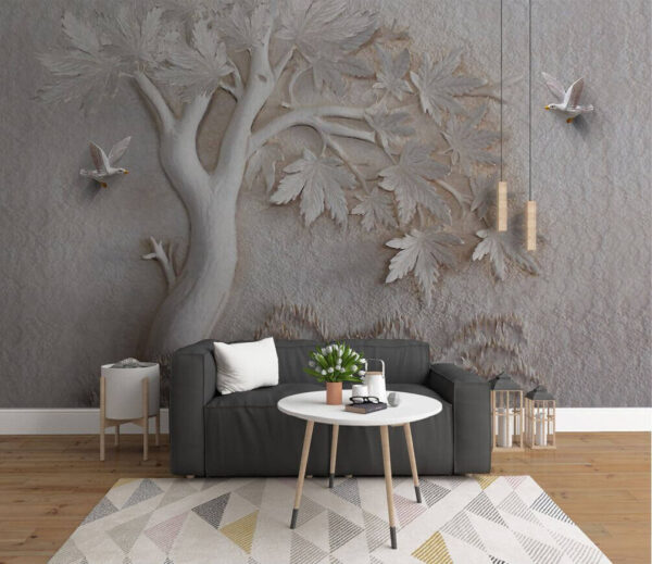 Vogel fliegt über einen Baum Vogel fliegt über einen Baum