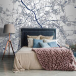 Fototapeten Karte einer Stadt