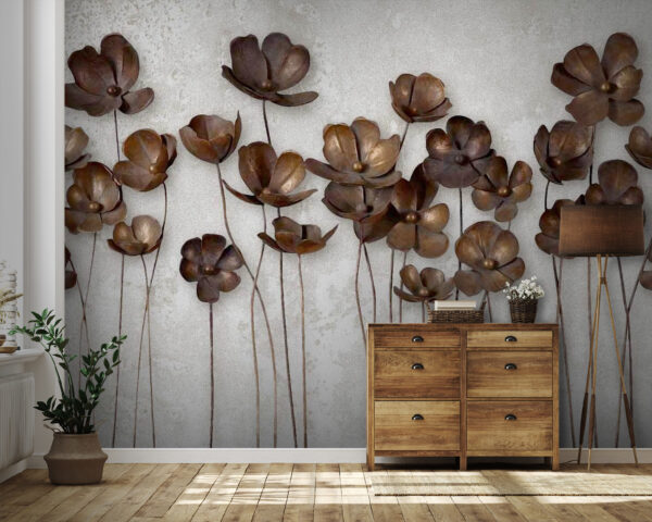 Gruppe von braunen Blumen Gruppe von braunen Blumen