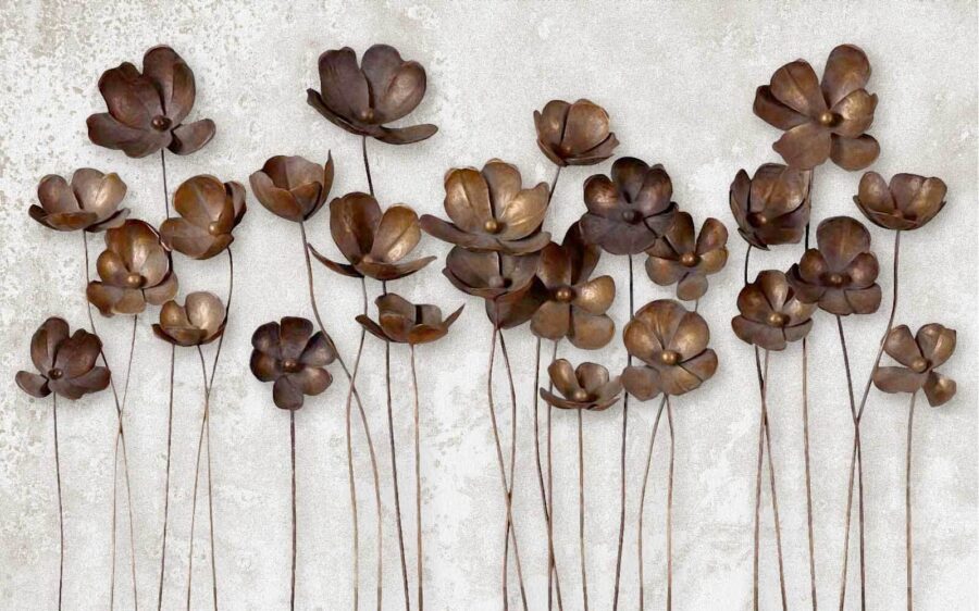 Gruppe von braunen Blumen Gruppe von braunen Blumen
