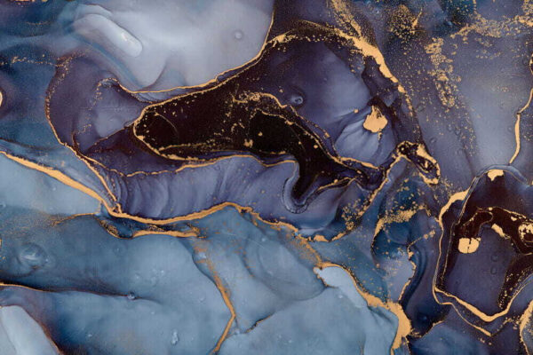 Elegant Sapphire and Metallic Streams