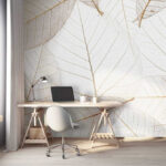 Fototapeten Gruppe von braunen Blättern