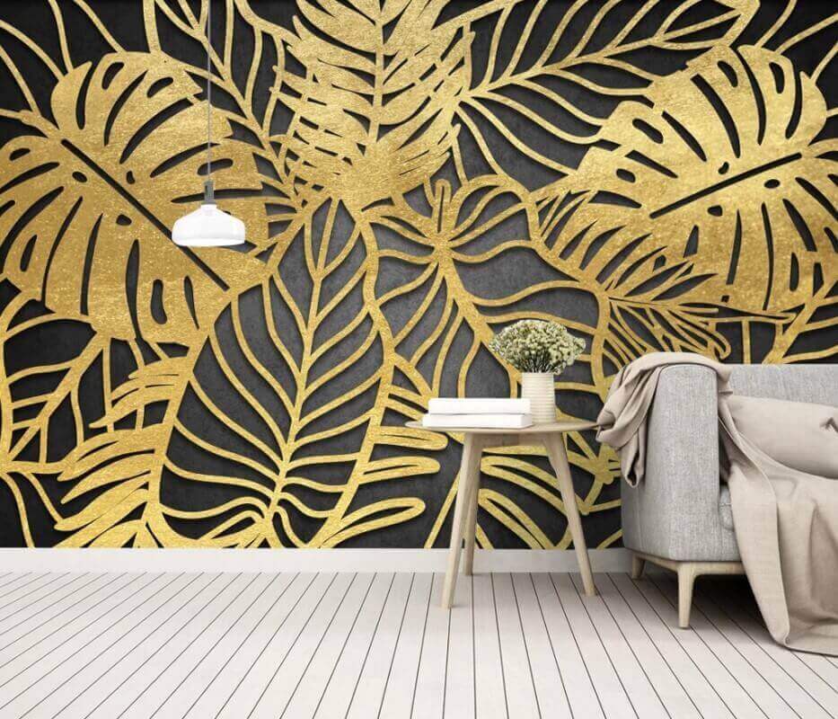 Kunstvolles Laubdesign auf dunklem Hintergrund u22469pig1m - Kunstvolles Laubdesign auf dunklem Hintergrund - tegory