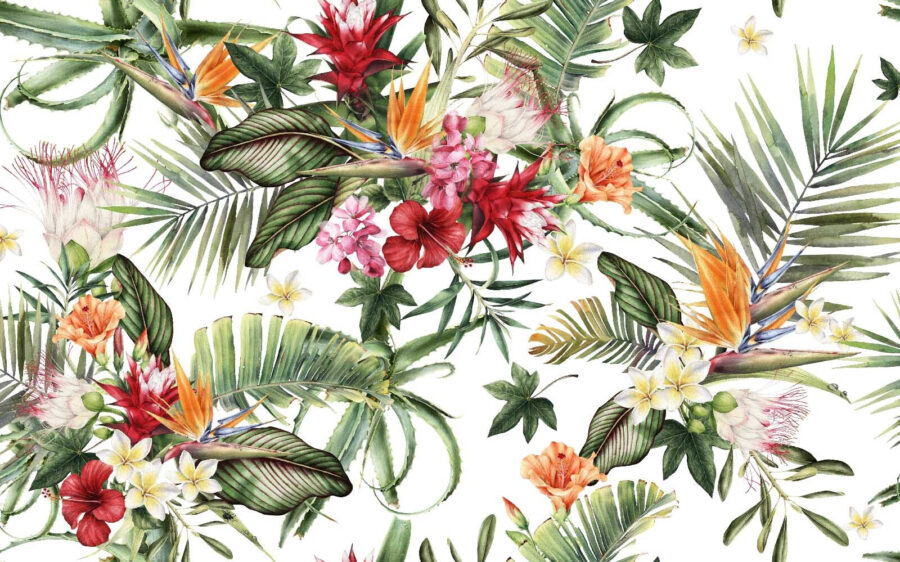 Muster aus Blumen und Blättern Muster aus Blumen und Blättern