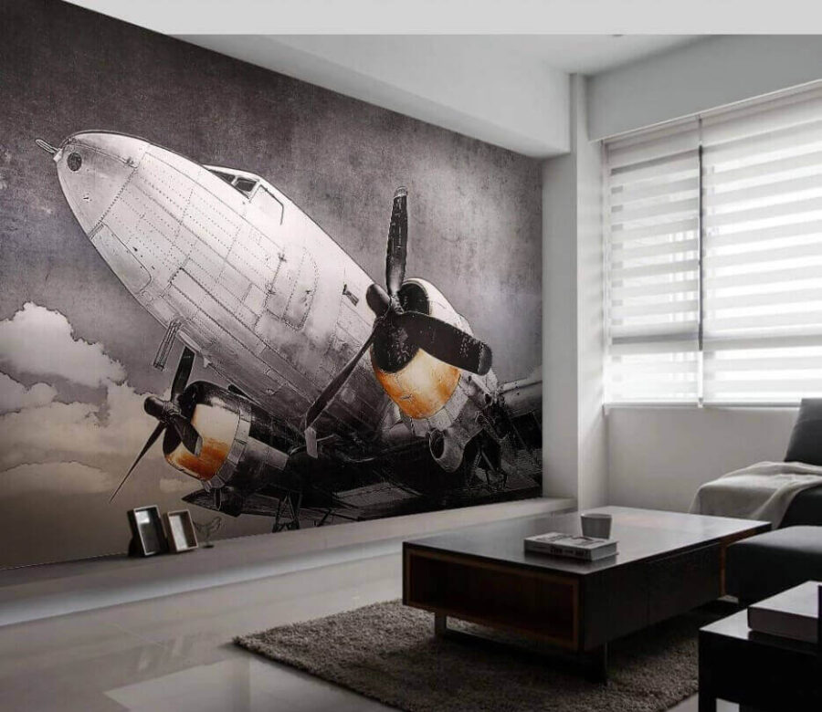 Flugzeug mit Propellern